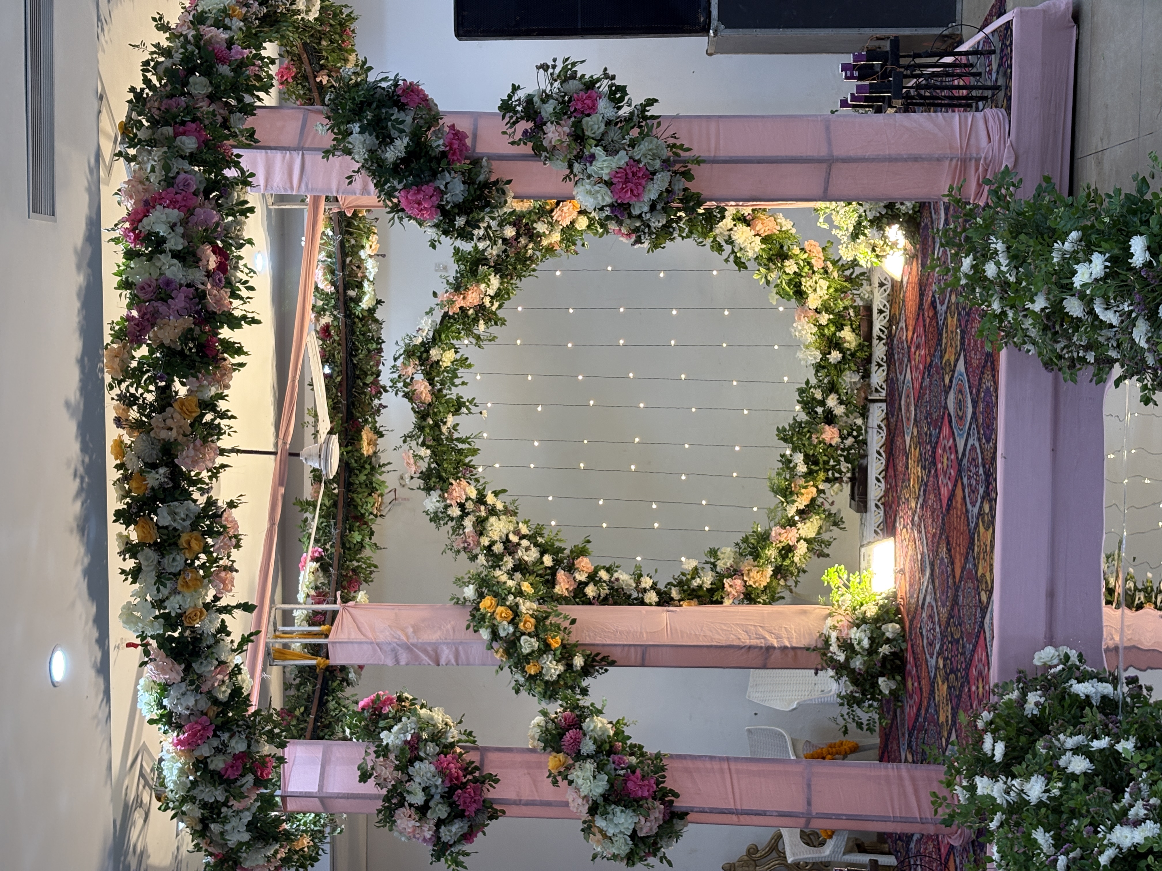 Indoor wedding decor photo at Corbett Wild Resort